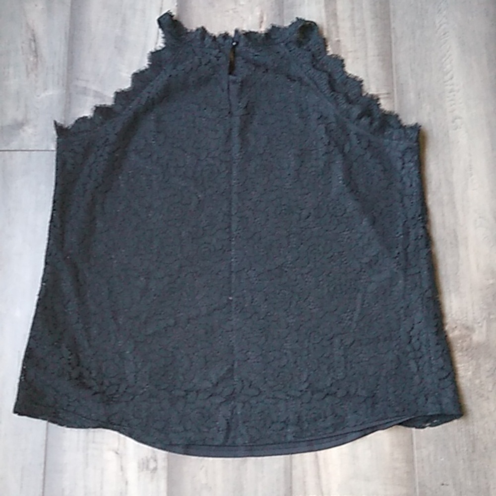 Berryou Black Hallow Out Lace Halter Tank Top 2X - Picture 9 of 15